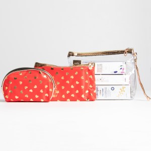 Portacosmetico X3 corazones