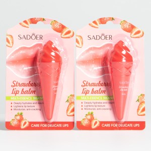 Hidratante de labios de fresa cono SADOER