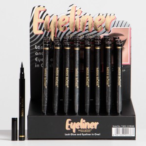 Delineador plumon con pega para pestañas MISS ROSE