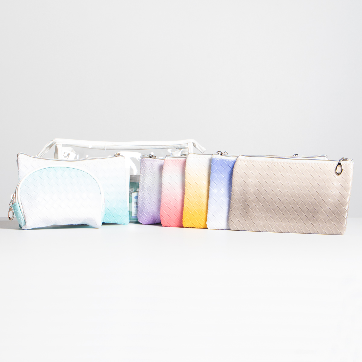 Portacosmetico X3 degrade trenzado en cuerina - Imagen 2