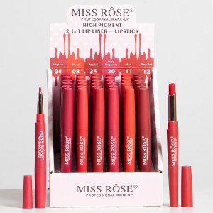 Labial en barra doble rojizos gama 2 MISS ROSE