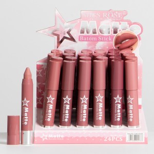 Labial en barra crayola matte batom gama 3 MISS ROSE