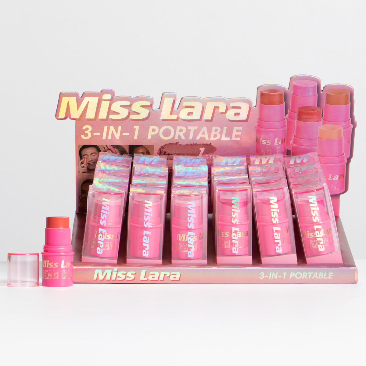 Rubor en barra multiproposito 3 en 1 MISS LARA