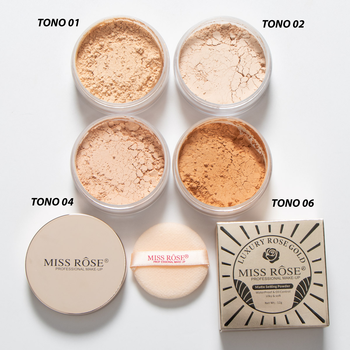 Polvo suelto luxury MISS ROSE - Imagen 2