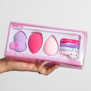 Kit beauty blender con borlas MANFEI