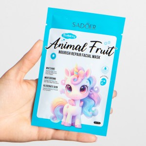 Mascarilla en velo de arandanos animal fruit SADOER