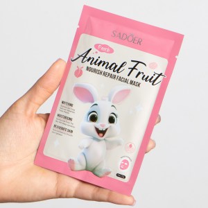 Mascarilla en velo de durazno animal fruit SADOER