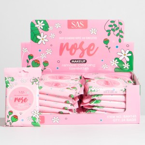 Pañitos desmaquillantes de rosas SAS