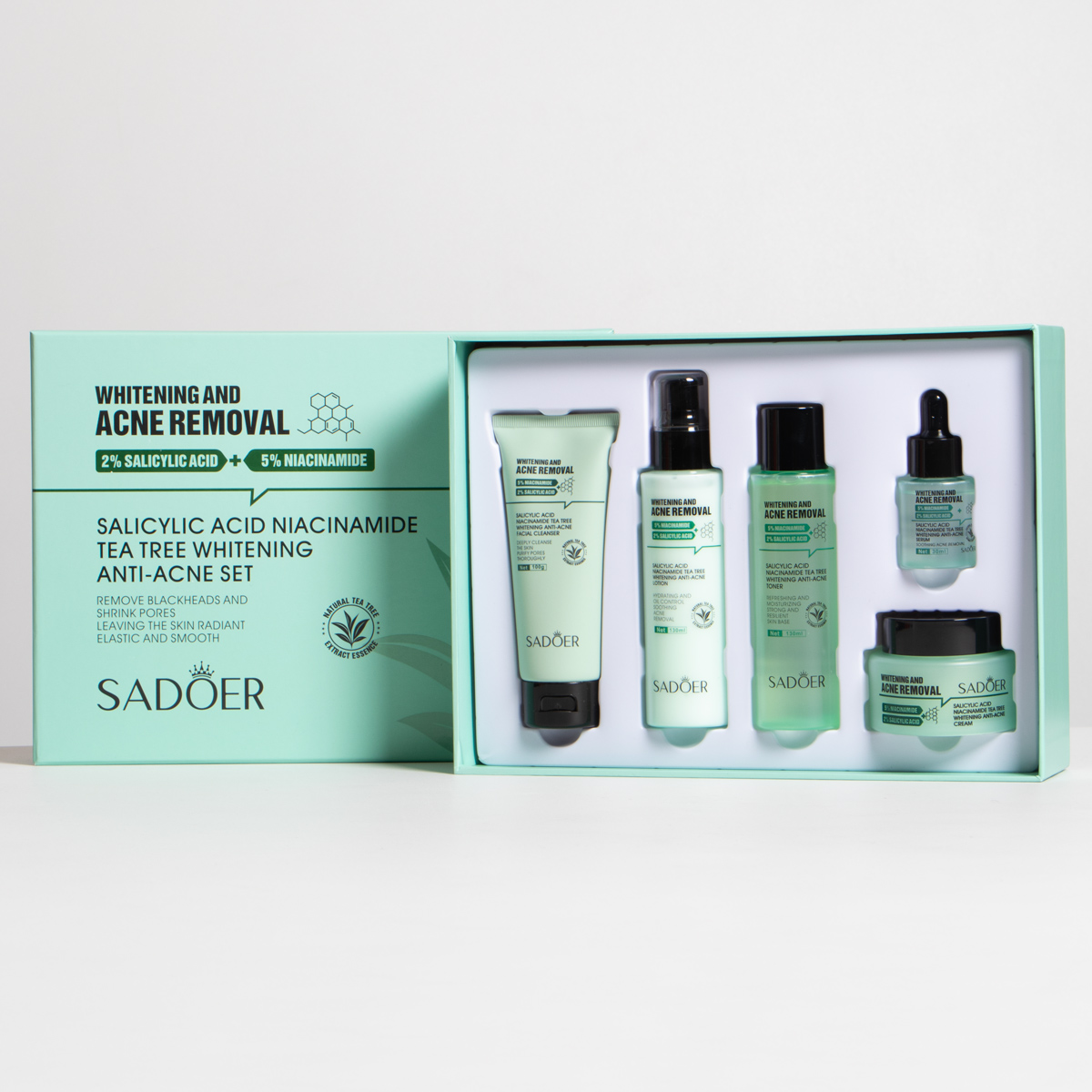 Kit facial de acido salicilico y niacinamida SADOER