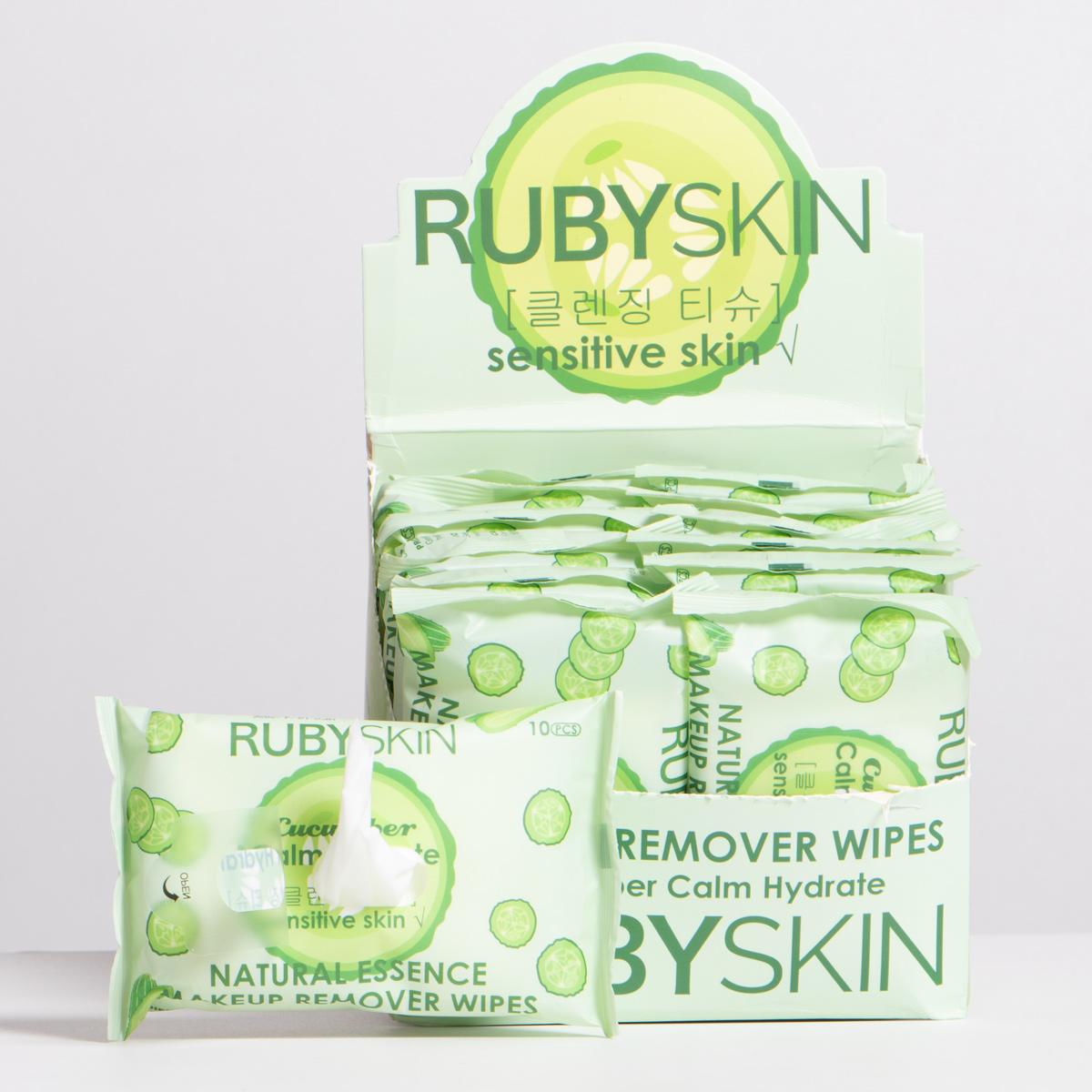 Pañitos desmaquillantes de pepino RUBYSKIN