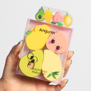 Esponja aplicadora de maquillaje frutas X4 ANGUOER