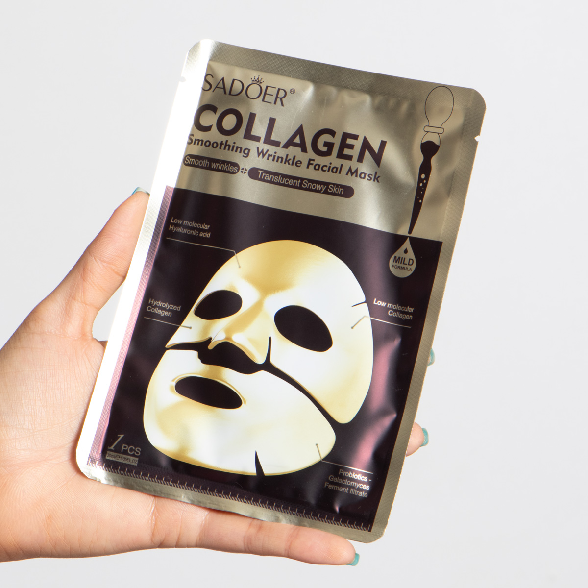 Mascarilla hidrogel suavizante de colageno SADOER