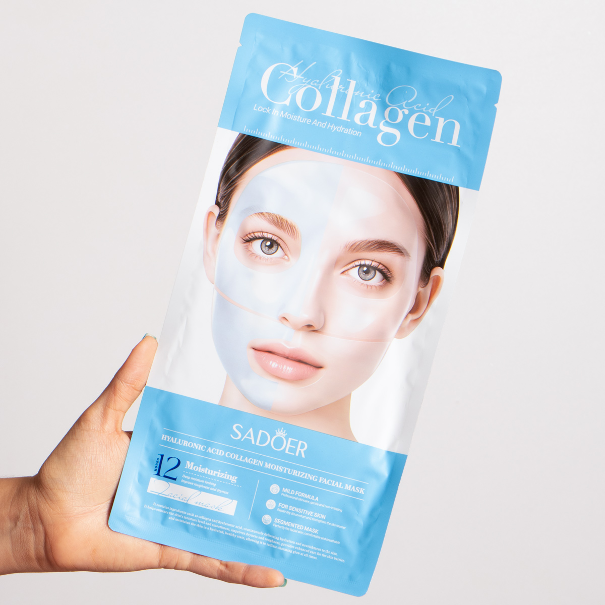 Mascarilla hidrogel de acido hialuronico con colageno SADOER