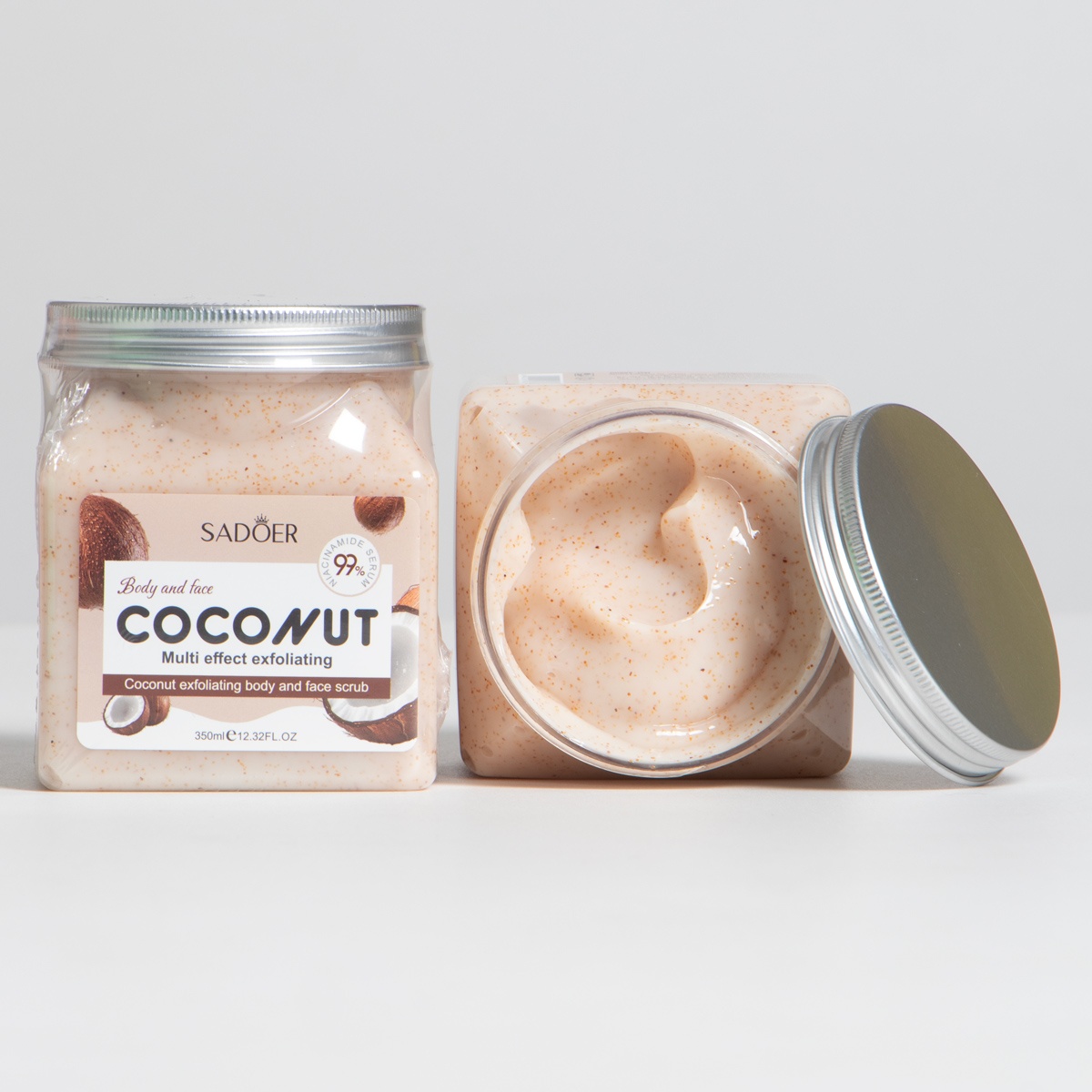 Exfoliante facial y corporal de coco SADOER